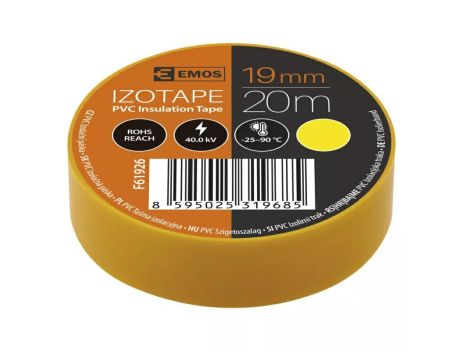 Insulating tape PVC 19/20 yellow EMOS