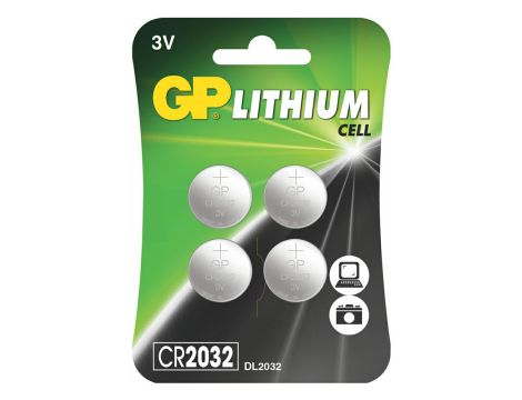 GP CR2032 B4 lithium battery.