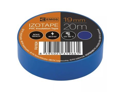 Insulating tape PVC 19/20 blue EMOS