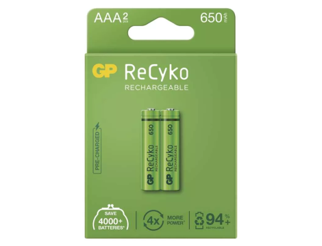Rechargeable battery R03/AAA 650mAh GP ReCyko New