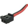 Plug with wires  9156-2P AWG24/15 red/blk (2PIN) - 2