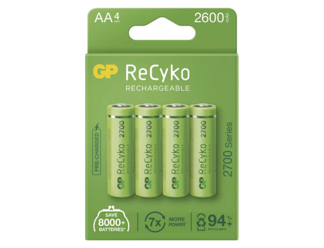 Rechargeable battery R6 2700 Series GP Recyko New EB4