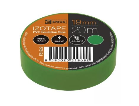 Insulating tape PVC 19/20 green EMOS