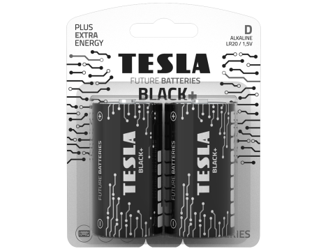 Alkaline battery  LR20 TESLA BLACK+B2