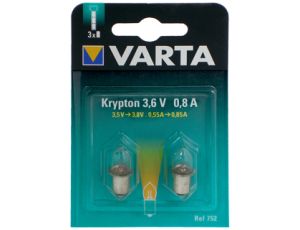 Krypton bulb VARTA 752 3.6V VARTA B2 0.75A