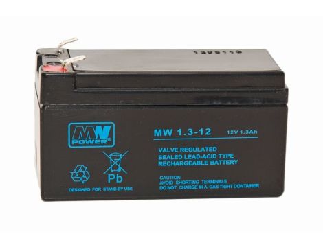 Akumulator żelowy 12V/1,3Ah MW T1 - 3